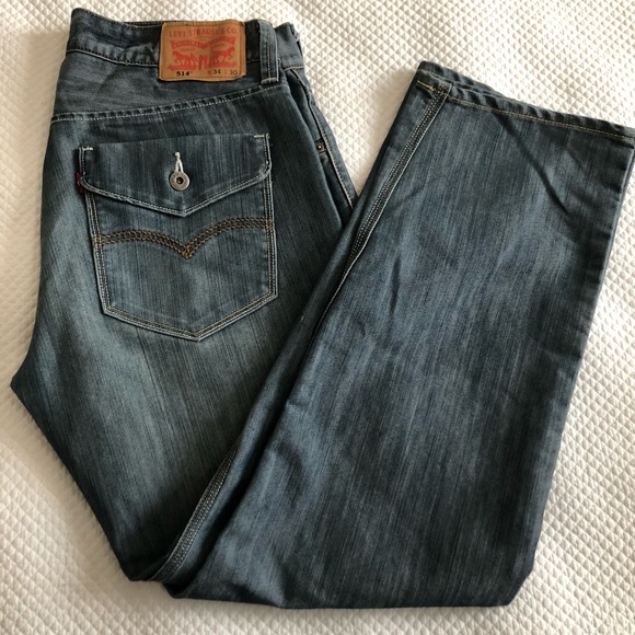 levis 514 button back pocket